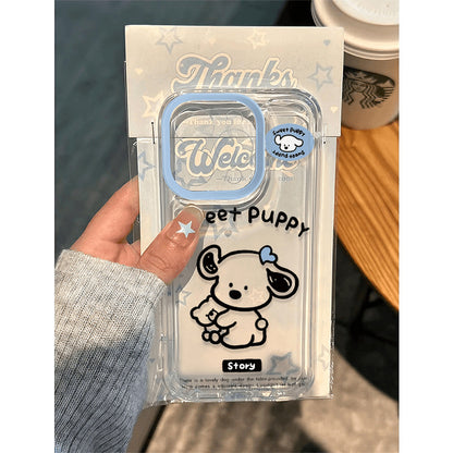 Cute Dog Transparent Soft Phone Case – Protective Cover for iPhone 11 / 12 / 13 / 14 / 15 / 16 Series