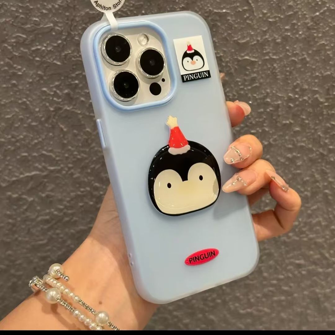 Soft Touch Hat Animal 2-in-1 Phone Case – Protective Cover for iPhone 11 / 12 / 13 / 14 / 15 / 16 Series