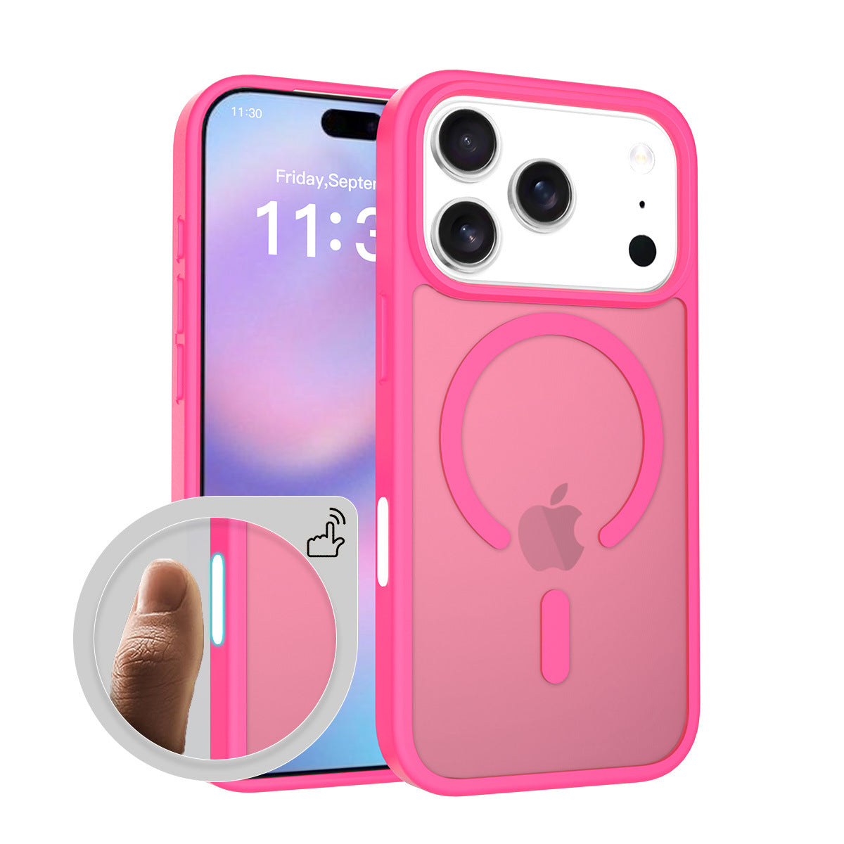 Matte Semi-Transparent Magnetic Case – Shockproof Protective Cover with Camera & AI Button for iPhone 16 / 17 Series