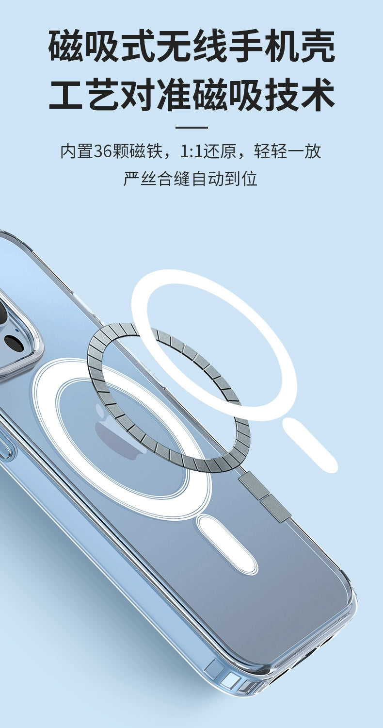 MagSafe Magnetic Hard Case For iPhone 11-16 Pro Max, Shockproof Protective Phone Cover, Compatible with iPhone 11/12/13/14/15/16 Series