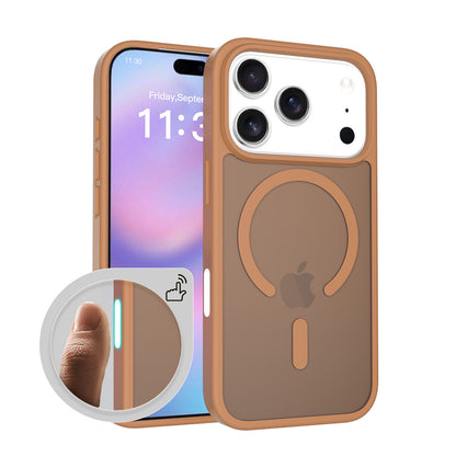 Matte Semi-Transparent Magnetic Case – Shockproof Protective Cover with Camera & AI Button for iPhone 16 / 17 Series