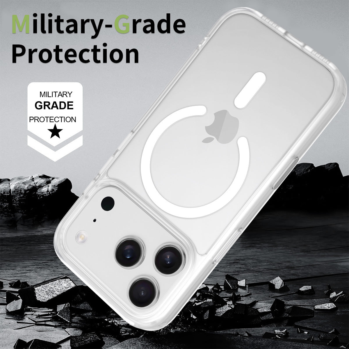 Matte Semi-Transparent Magnetic Case – Shockproof Protective Cover with Camera & AI Button for iPhone 16 / 17 Series
