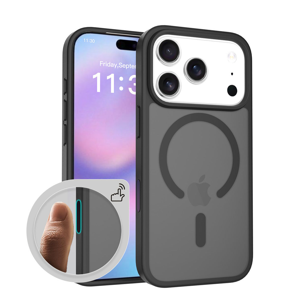 Matte Semi-Transparent Magnetic Case – Shockproof Protective Cover with Camera & AI Button for iPhone 16 / 17 Series