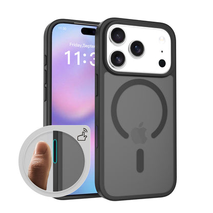 Matte Semi-Transparent Magnetic Case – Shockproof Protective Cover with Camera & AI Button for iPhone 16 / 17 Series