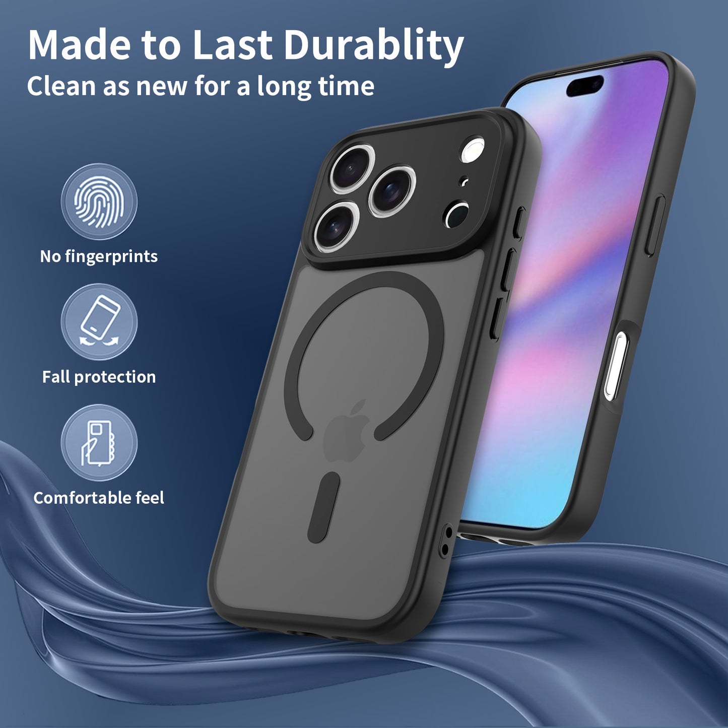 TPU + PC Matte Magnetic Case – Shockproof Protective Cover for iPhone 17 Series