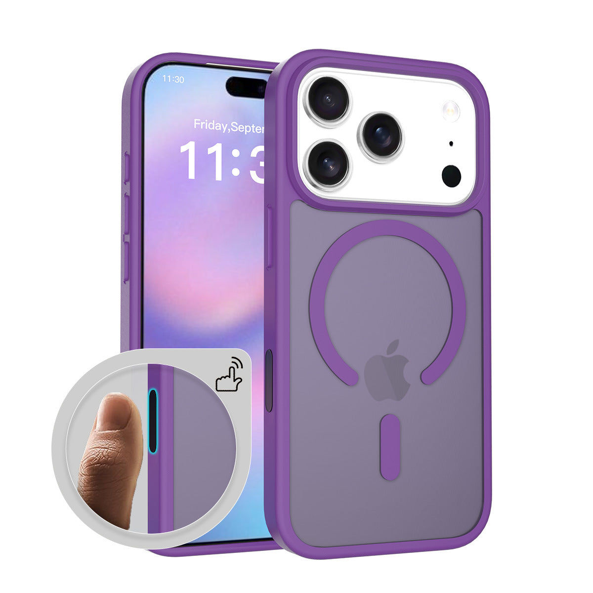 Matte Semi-Transparent Magnetic Case – Shockproof Protective Cover with Camera & AI Button for iPhone 16 / 17 Series