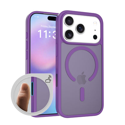 Matte Semi-Transparent Magnetic Case – Shockproof Protective Cover with Camera & AI Button for iPhone 16 / 17 Series