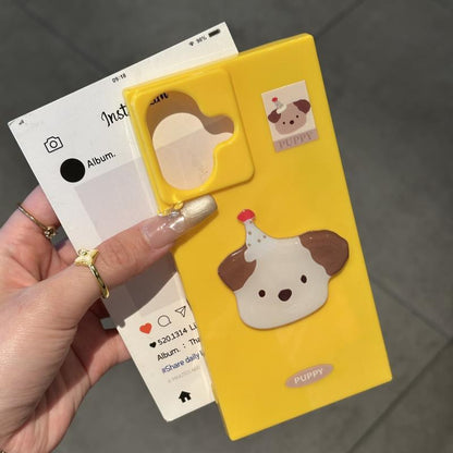 Cute Dog Square Soft Phone Case – Protective Cover for iPhone 11 / 12 / 13 / 14 / 15 / 16 Series