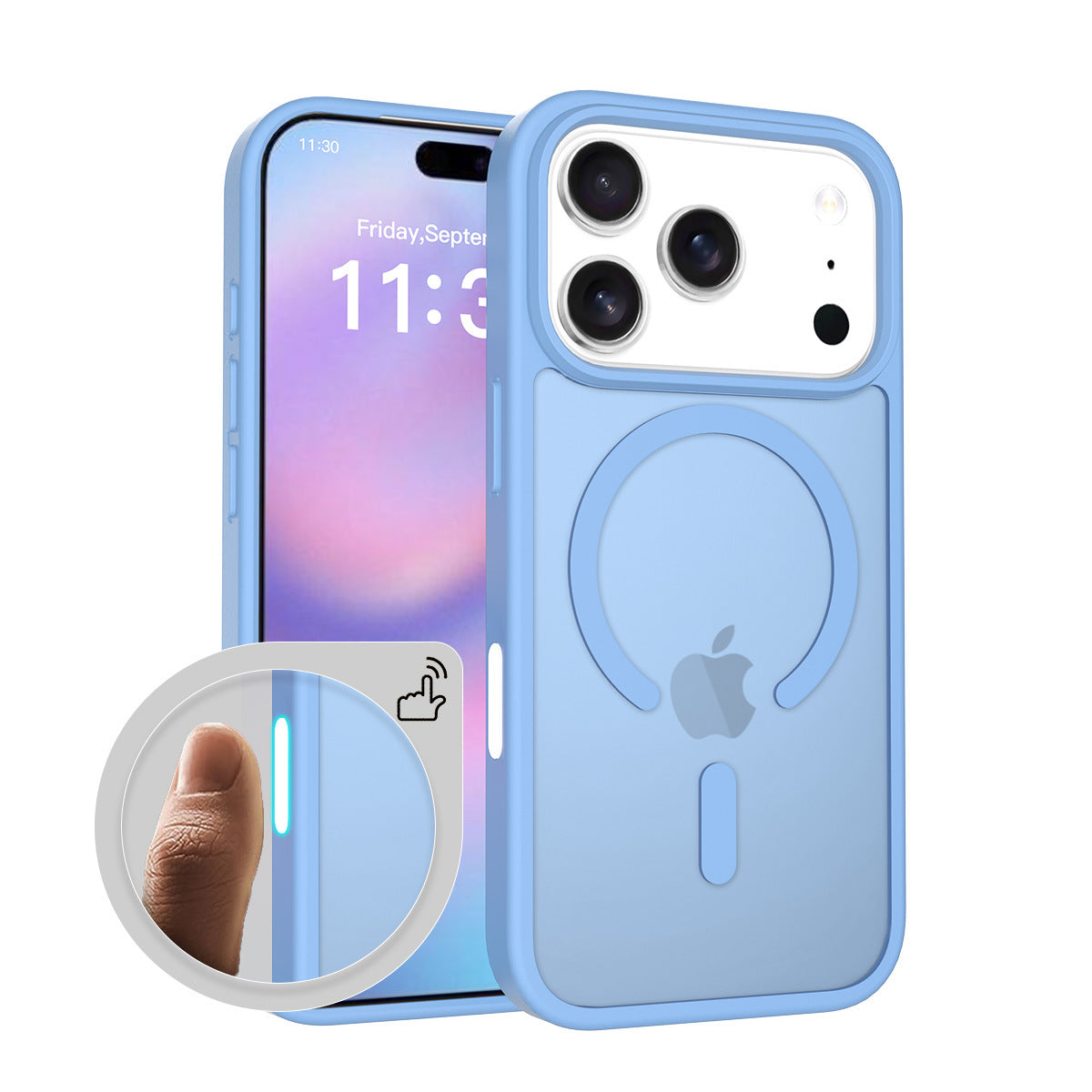 Matte Semi-Transparent Magnetic Case – Shockproof Protective Cover with Camera & AI Button for iPhone 16 / 17 Series