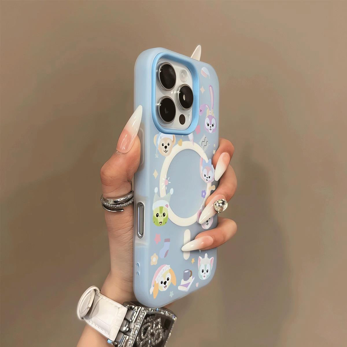 Soft Touch Jelly 2-in-1 MagSafe Cartoon Animal Case – Protective Cover for iPhone 11 / 12 / 13 / 14 / 15 / 16 Series