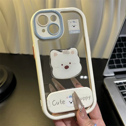 3D West Highland Dog Phone Case with Stand – Protective Cover for iPhone 11 / 12 / 13 / 14 / 15 / 16 Series