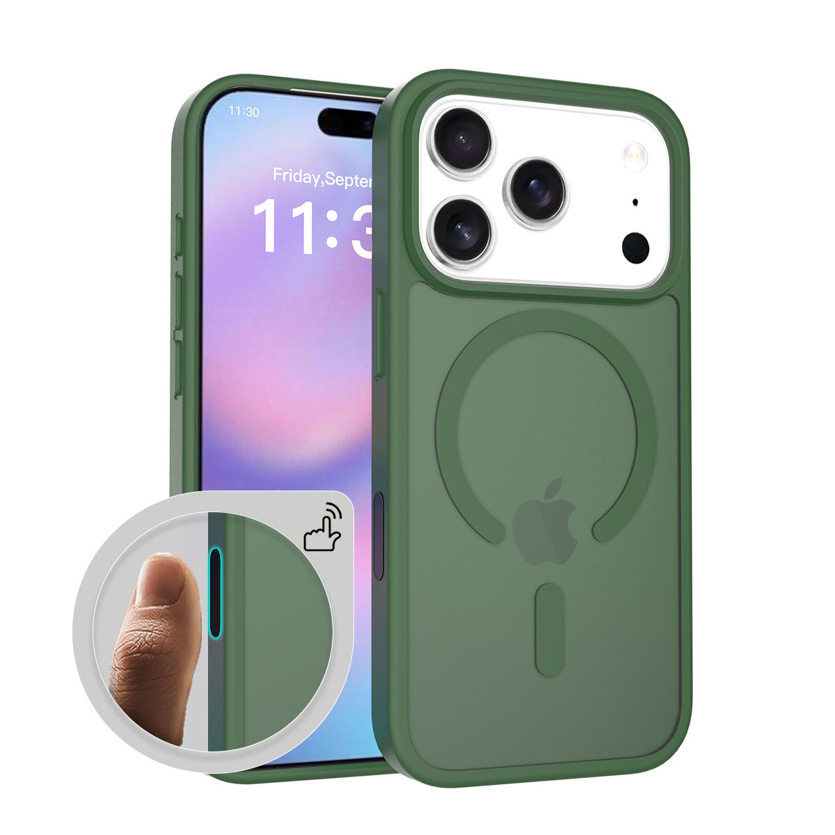 Matte Semi-Transparent Magnetic Case – Shockproof Protective Cover with Camera & AI Button for iPhone 16 / 17 Series