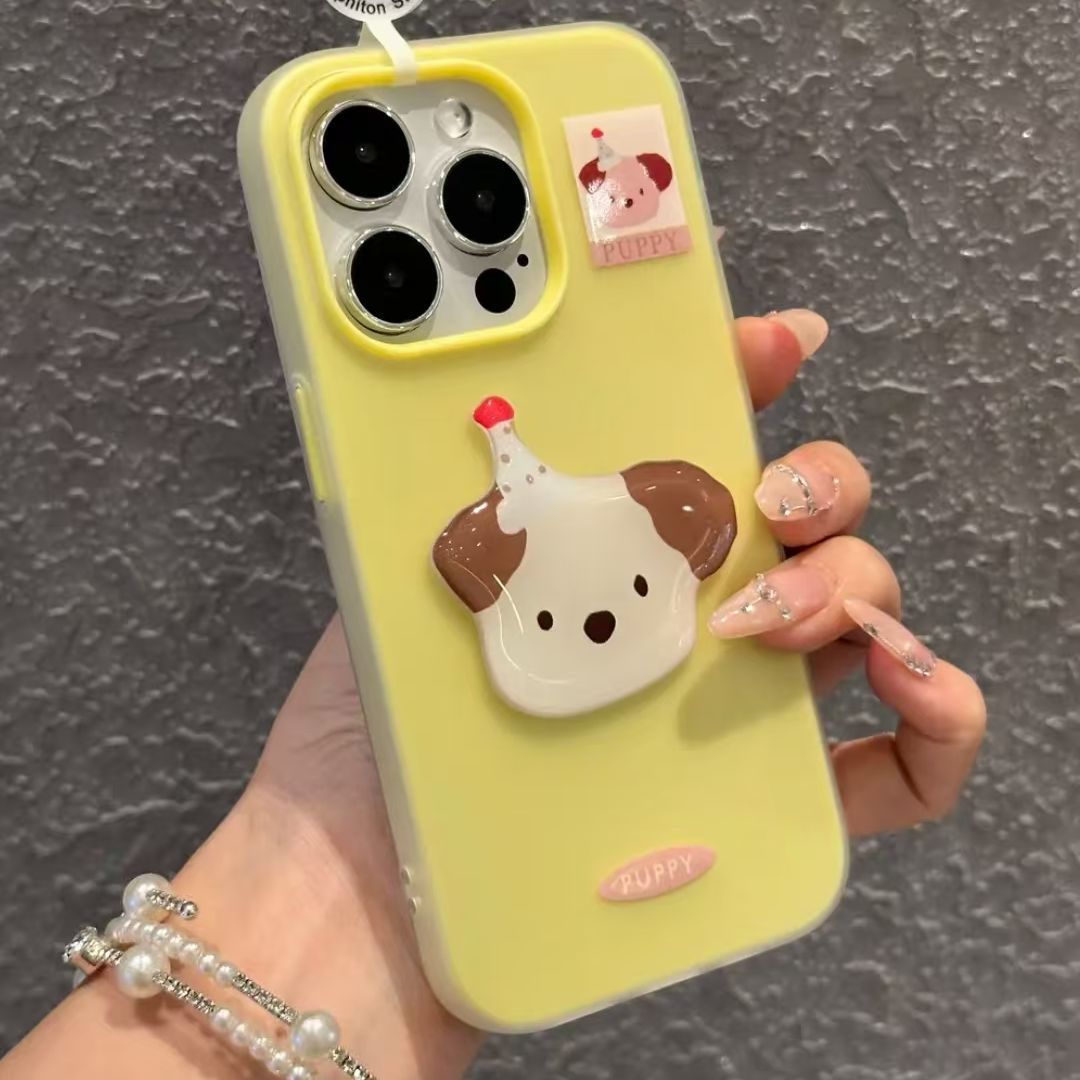 Soft Touch Hat Animal 2-in-1 Phone Case – Protective Cover for iPhone 11 / 12 / 13 / 14 / 15 / 16 Series
