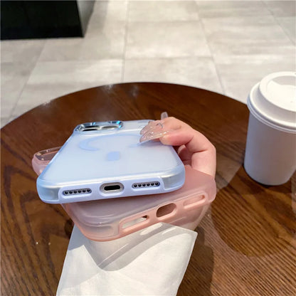 2-in-1 Armor Matte Magnetic Case – MagSafe, Wireless Charging & AI Camera Button Shockproof Cover for iPhone 15 / 16 / 17 Series