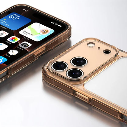 Transparent Shockproof Case – Hybrid TPU + PC Hard Back Cover for iPhone 17 Series